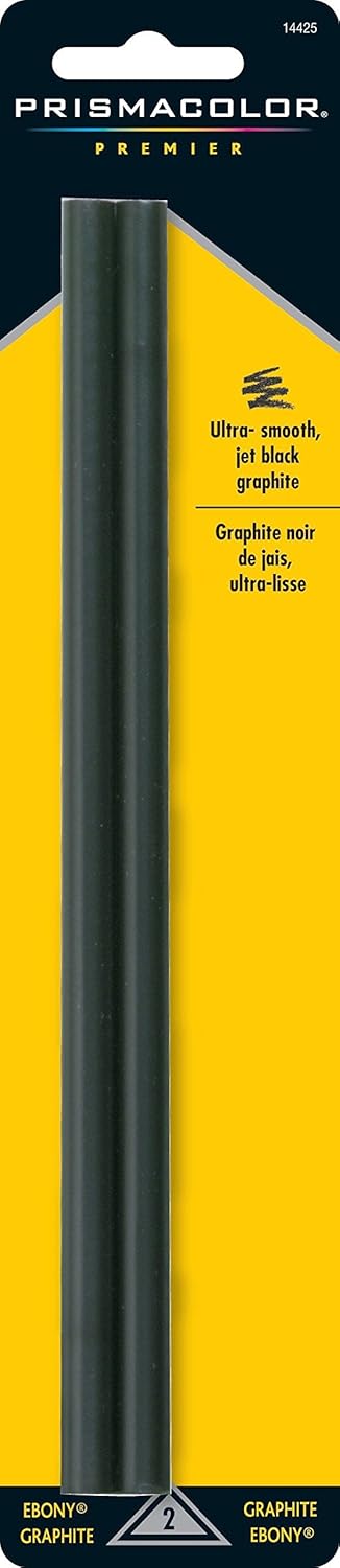 Prismacolor Ebony Graphite Drawing Pencils, Black, 2-Count...