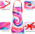 Kid Girls Boys Apron, Adjustable Kitchen Cooking Chef Apron with Pocket for Cooking Baking Art Painting Gardening,Tie Dye, 3-5Years...