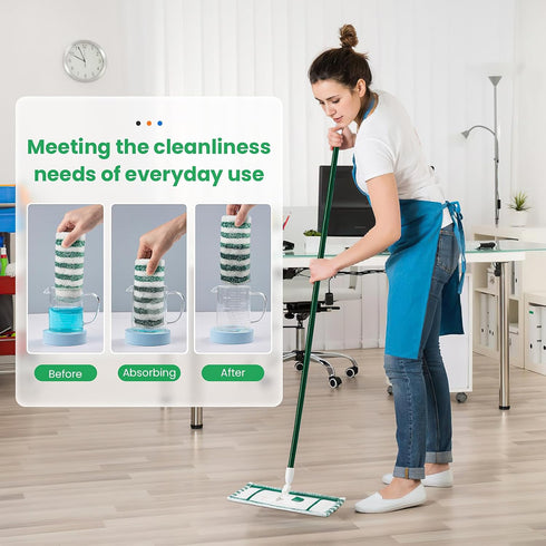 4 Pack Microfiber Mop Heads for Libman Microfiber Floor Mop, Mop Pads Refills for Libman Mop Head Replacement, Reusable & Washable Pads for Multi-...