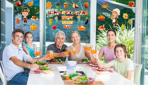 FLYAB 41PCS Thanksgiving Cutouts Classroom Decorations Fall Bulletin Board Decorations for Classroom Pumpkin Leaves Turkey Cutouts Fall Autumn Har...