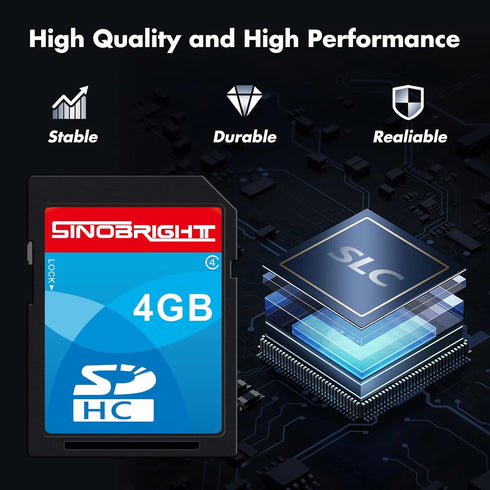 SD Card 4GB SDHC Class 4 Flash Memory Card 4 GB Digital Camera Cards 1Pack...