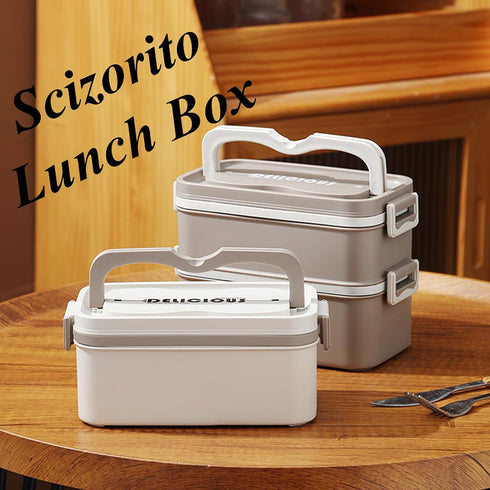 Adult Bento Box, Stackable Lunch Box Container with Snap, 304 Stainless Steel Utensils, and Nylon Sealing Strap, BPA Free Food Container (White01)...