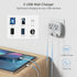 TESSAN European Travel Plug Adapter 2 Pack, US to Europe Power Adaptor with 2 USB 2 AC Outlets, International Charger USA to Most of EU Italy Icel...