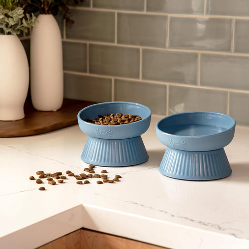 Harry Barker Raised Slanted Cat Bowls - 2 Pack...