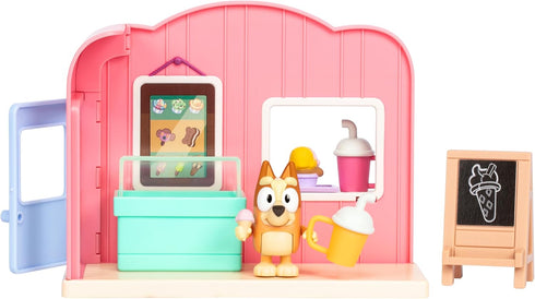 Bluey Mini Playsets Ice Cream Shop Playset | includes Articulated Bingo Figure and Accessories...