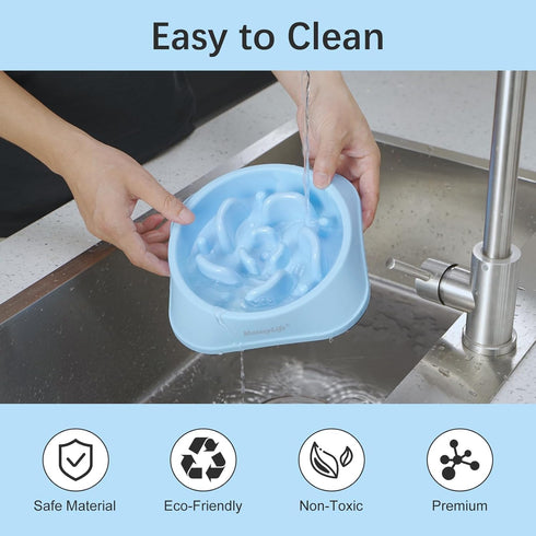 MateeyLife Slow Feeder Dog Bowls 2PCS, Anti-Choking Puzzle Dog Food Bowls, Anti-Slip Interactive Dog Feeding Bowls Slow Down Eating, Bloat Stop Ma...