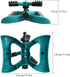 Elly Decor Automatic 360 Rotating Sprinkler, Adjustable Garden Water Lawn Irrigation System of 3 Arm Sprayer 32.8 feet Spray Distance...