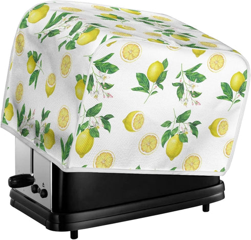 Toaster Cover 4 Slice,Lemon Theme Small Appliance Toaster Oven Cover for Kitchen,Dust and Fingerprint Protection,Machine Washable...