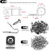 100Pcs Wire Fence Clips w/Screws, Stainless Steel Fencing Mounting Clips, 2.5mm Diameter Cattle Panel Clips, Screws for 2-6 Gauge, Wire Clip for V...
