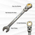WORKPRO 14 mm Flex-Head Ratcheting Combination Wrench, 72-Teeth, Cr-V Constructed, Nickel Plating...