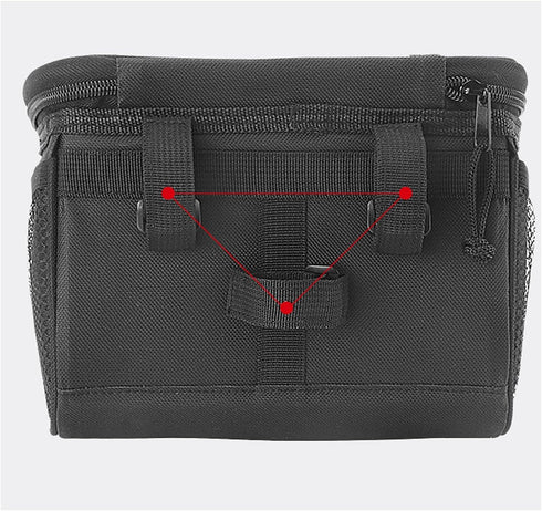 Bike Handlebar Bag Bicycle Basket Waterproof Mountain Cycling Pack with Touchable Transparent Cell Phone Pouch Reflective Stripe Bike Front Basket...