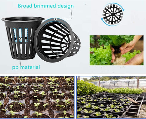 100PCS 2 Inch Garden Slotted Mesh Net Cups, Round Heavy Duty Net Cups Pots for, Hydroponics Slotted Mesh…...