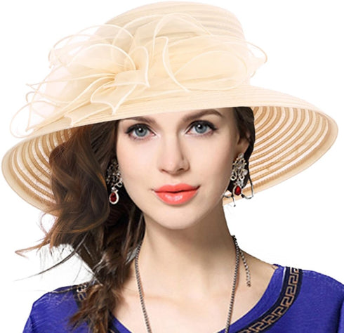 Kentucky Church Derby Dress Cloche Hat Sweet Cute Floral Bucket Hats...