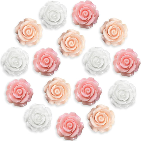15 pcs - Cute Flower Fridge Magnets, Pink Rose Fridge Magnets, Beautiful Magnets, Cute Whiteboard Magnets for Adults, Girls Locker Magnets for Kit...