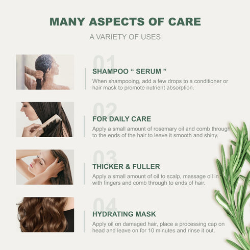 Rosemary Oil for Hair Growth, Hair Growth Oil, Hair Oils for Hair Growth, Rosemary Hair Oil, Hair Treatment Oils for Repairing Hair, Relieving Dry...