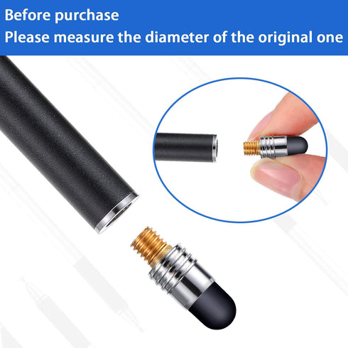 Zonon 30 Pieces Replacement Stylus Tips Conductive touch screen Pens Tips Capacitive Silicone Rubber, No Touch Door Opener Tools (0.19 Inch)...
