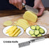 Stainless Steel Fruit Carving Knife Set, 5 Pack Vegetable Engraving Blades for Kitchen, Melon Baller Scoop,Lemon Zester, Garnish Peeler,Crinkle Kn...