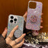 Case for iPhone 15 Pro Max Case Glitter Bling for Women Girls Sparkle Cover, with Ring Stand Holder Protective Case 6.7 inch (Pink)...