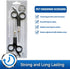 Pet Magasin Japanese Stainless Steel Grooming Scissors (2) for Facial hair and Larger for Body Trimming with Round Tip - Black...