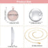 OIIKI 18pcs Rhinestone Round Shape Bezel Pendant Trays with Glass Cabochons and Lobster Clasps Chains Set, 3 Colors Necklace Kit for DIY Crafts Je...