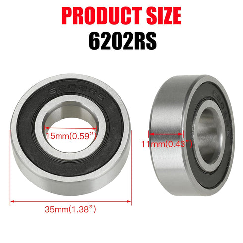 GREHUA Mini Bike Wheel Bearing Front and Rear for Coleman CT200U Trail 200 BT200X CT200U-EX Baja Warrior MB165 Massimo MB200 Predator 212cc 196cc ...