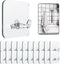Adhesive Hooks - 20 Pack with Adhesive Strips - No Damage, No Tools, No Holes, Waterproof and Oil Resistant, Perfect for Bathroom Kitchen and Home...