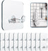 Adhesive Hooks - 20 Pack with Adhesive Strips - No Damage, No Tools, No Holes, Waterproof and Oil Resistant, Perfect for Bathroom Kitchen and Home...