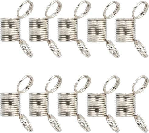 SUNNYCLUE 1 Box 10Pcs Beads Stoppers Stainless Steel Stoppers Beads Mini Spring Fastener Crimps Jewelry End Clasps Metal Beads Bug Beading Stopper...