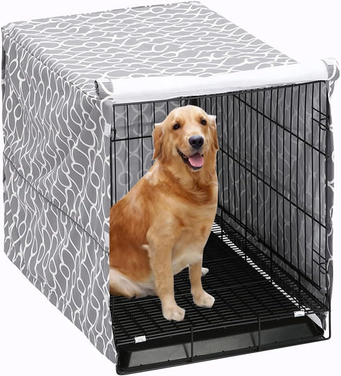 Morezi Dog Crate Cover for Wire Crates, Heavy Nylon Waterproof, Fits Most 36" inch Dog Crates, Easy to Put On, Take Off, and Adjust - Cover only -...