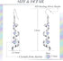 Sllaiss 925 Sterling Silver Dangle Earrings Austria Crystal 18K White Gold Drop Earrings for Women Tassel Earrings for Anniversary Birthday...