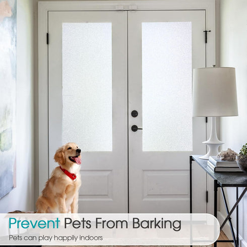 Coavas Window Privacy Film Frosted Glass Window Clings Heat Blocking Frosting Film Decorative Bathroom Door Window Coverings Day and Night Privacy...