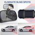 JONMON Blind Spot Mirror - 1 Pack Adjustable 360 Degree Rotation Car Auxiliary Convex Wide Angle Mirror Snap Way Clip On Side Rearview Mirror Univ...
