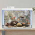 AWERT 24x12 inches White Grey Rocky Terrarium Background Stone Aquarium Background Rock Fish Tank Background...