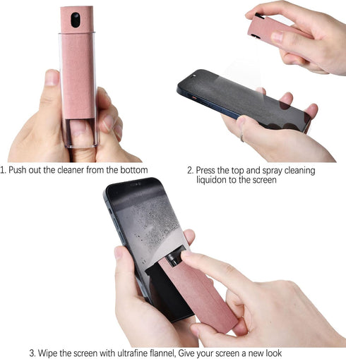 Screen Cleaner Spray, Touch Screen Mist Cleaner, Screen Spray for Cellphone, Laptop, Tablet, Watch, Car Display Screen, Monitor?Pink?...