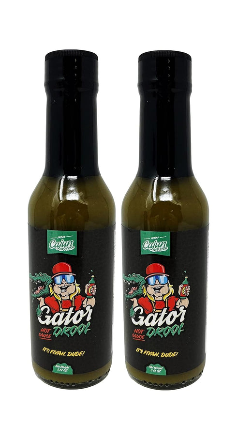 Cajun Two Step Seasoning by StaleKracker - 2 pck, Gator Drool Hot Sauce (10 oz.)...