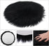 Sibba Faux Fur Fuzzy Area Rug Chair Pad Protectors 30 cm Black Small Round Cover Pillow Cushion Carpet Mat Desk Sofa Seat Couch for Living Room Ki...