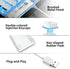 LANGTU LED Computer Keyboard, USB Wired Keyboard for Gaming and Office, All-Metal Panel 104 Keys Quiet Membrane Keyboard with Blue Backlit - L2 Wh...