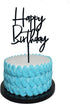 Happy birthday Cake Topper Birthday Party - Happy Birthday Party Decoration?black?...