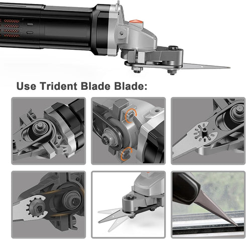 The Lord of the Tools 4Pcs Oscillating Multi Tool Scraper Blades & Curved Spatula Compatible with Bosch Compatible with Chicago Stainless Steel Th...