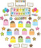 Ashley Productions Smart Poly Mini Bulletin Board Set, Birthday Donutfetti Design, 33 Pieces...