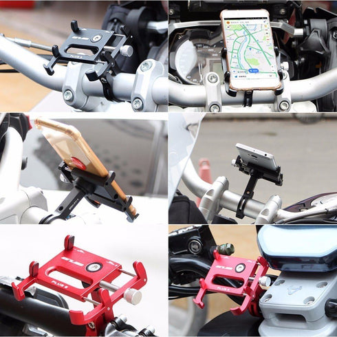 GUB Plus 6 Aluminum MTB Bike Bicycle Motorcycle Phone Holder Support GPS for Bike Handlebar Bike Accessories (Red)...