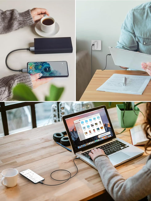 CableCreation [3Pack USB to USB C Cable 1.6 Feet, USB Male to USB C Male Cable 3A Fast Charging Cable, USB A to USB C Cable for Car Carplay, Power...