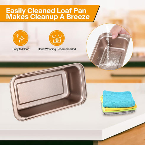 2pack Loaf Pan, 10inch Banana Bread Pan, Non-Stick Banana Bread Pan, Stackable Bread Pans for Homemade Bread, 10x5inch Small Bread Pans for Baking...