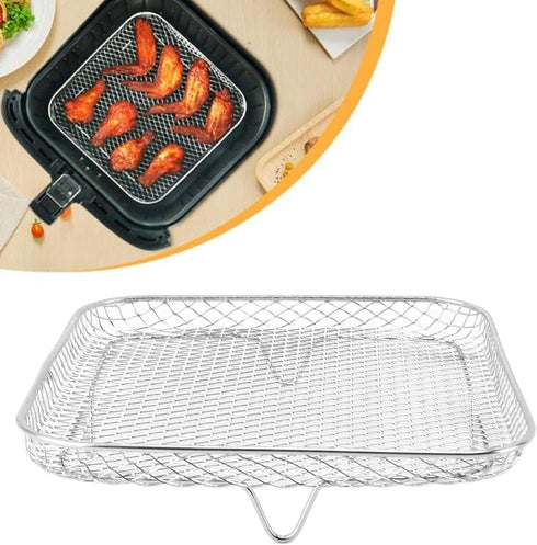 Air Fryer Rack, Three Stackable Dehydrator Racks for for, for Instant Vortex, for Nuwave, Stainless Steel Air Fryer Accessories for Ovens, Microwa...