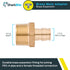SharkBite 1/2 x 3/4 Inch Expansion MNPT Adapter for PEX-A Pipe, Brass Plumbing Fittings, Male NPT Adapter for PEX-A Tubing, UAB116LFA...