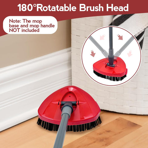 Spin Mop Scrub Brush Head Compatible with RinseClean 2-Tank System, 2 pcs Scrub Brush, Floor Scrubber Hard Bristle Cleaning Brush for Bathroom, Ki...