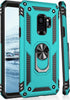 IKAZZ for Galaxy S9 Case,Military Grade Shockproof Heavy Duty Protective Phone Cover Pass 16ft Drop Test with Magnetic Kickstand Turquoise...