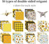 Square Origami Paper 6x6 Double Sided 50 Sheets 50 Colors 70GSM Origami Kit Japanese Chiyo Easy Fold Arts Crafts DIY Handwork Beginner Bee...