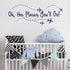 BATTOO Airplane Wall Decal - Oh The Places You'll Go - Pilot Quote - Boy & Girl Decor (Navy Blue, 22" W x 8.5" H)...