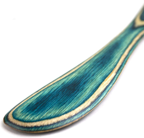 Totally Bamboo Baltique Mykonos Collection Cheese Spreader Knife in Colored Birch Wood...
